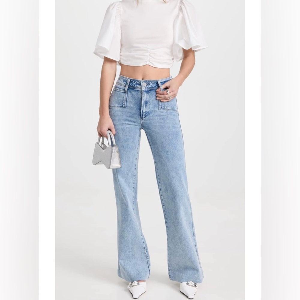 Paige Leenah Distressed acid wash jeans